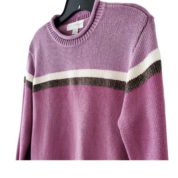 Petite Sophisticate LS Crew Neck Sweater | EUC | MP | Rose Lavender Gray Cream - Picture 8 of 16